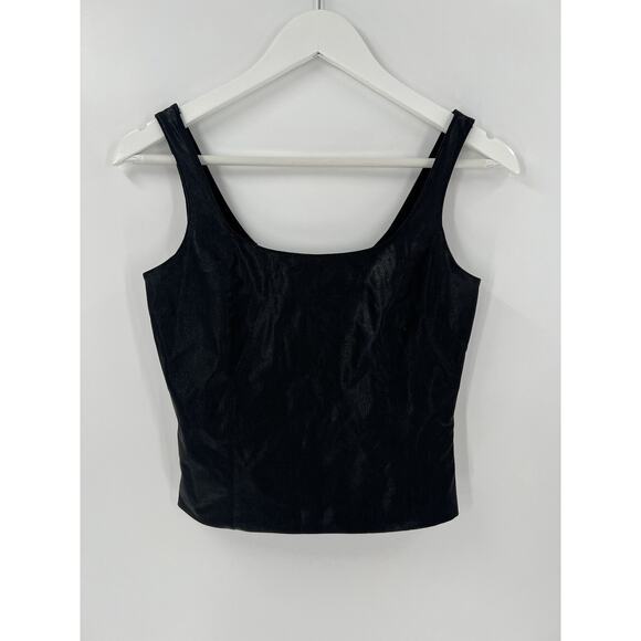Amanda Uprichard Tank Blouse Womens Small Black Sleeveless Casual Scoop Neck - Picture 1 of 15